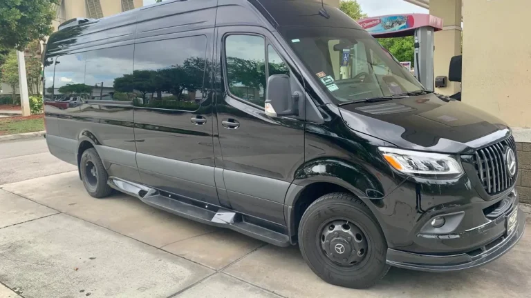 Black Mercedes-Benz Sprinter executive van
